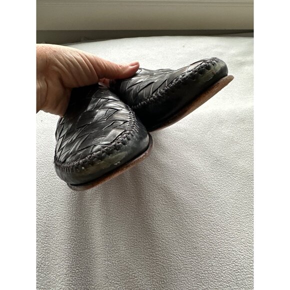 Johnston Murphy Shoes Mens 9 Woven Leather Slip on Black Casual main image 7